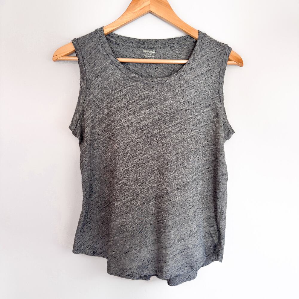Madewell Women's Tank Top Size XXS | Whisper Cotton Crewneck Muscle Tank Gray